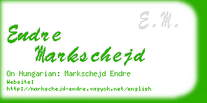 endre markschejd business card